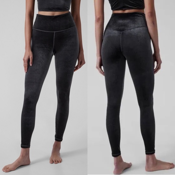 ATHLETA Elation Velvet Tight Black NEW